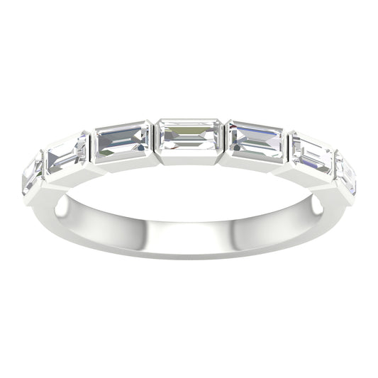 Baguette Diamond East-West Bezel Eternity Band