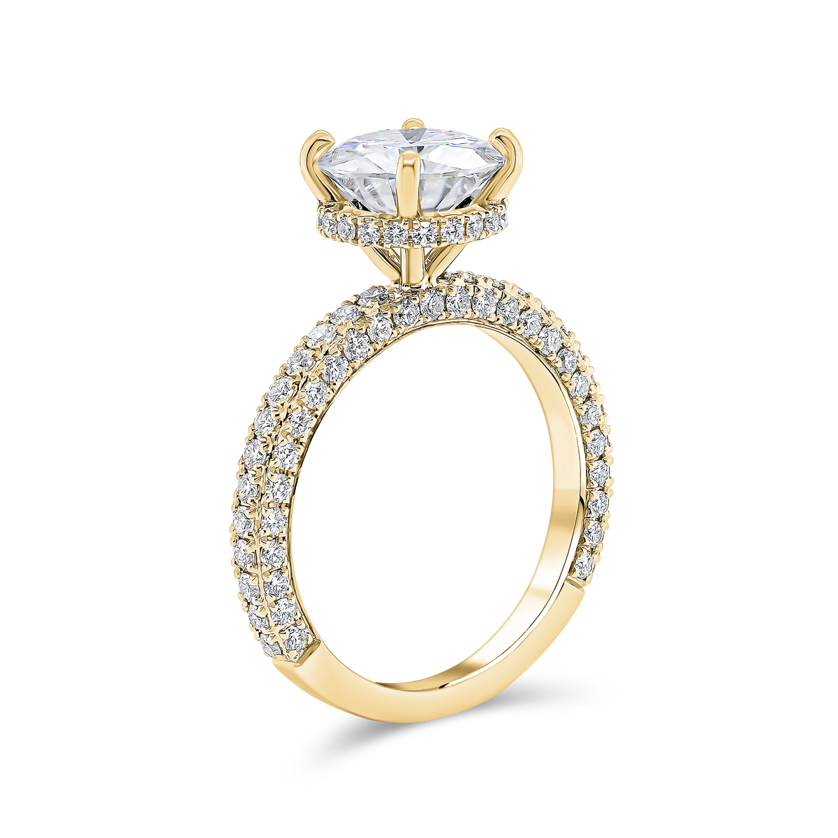 Round Brilliant Cut Lab Diamond Engagement Ring