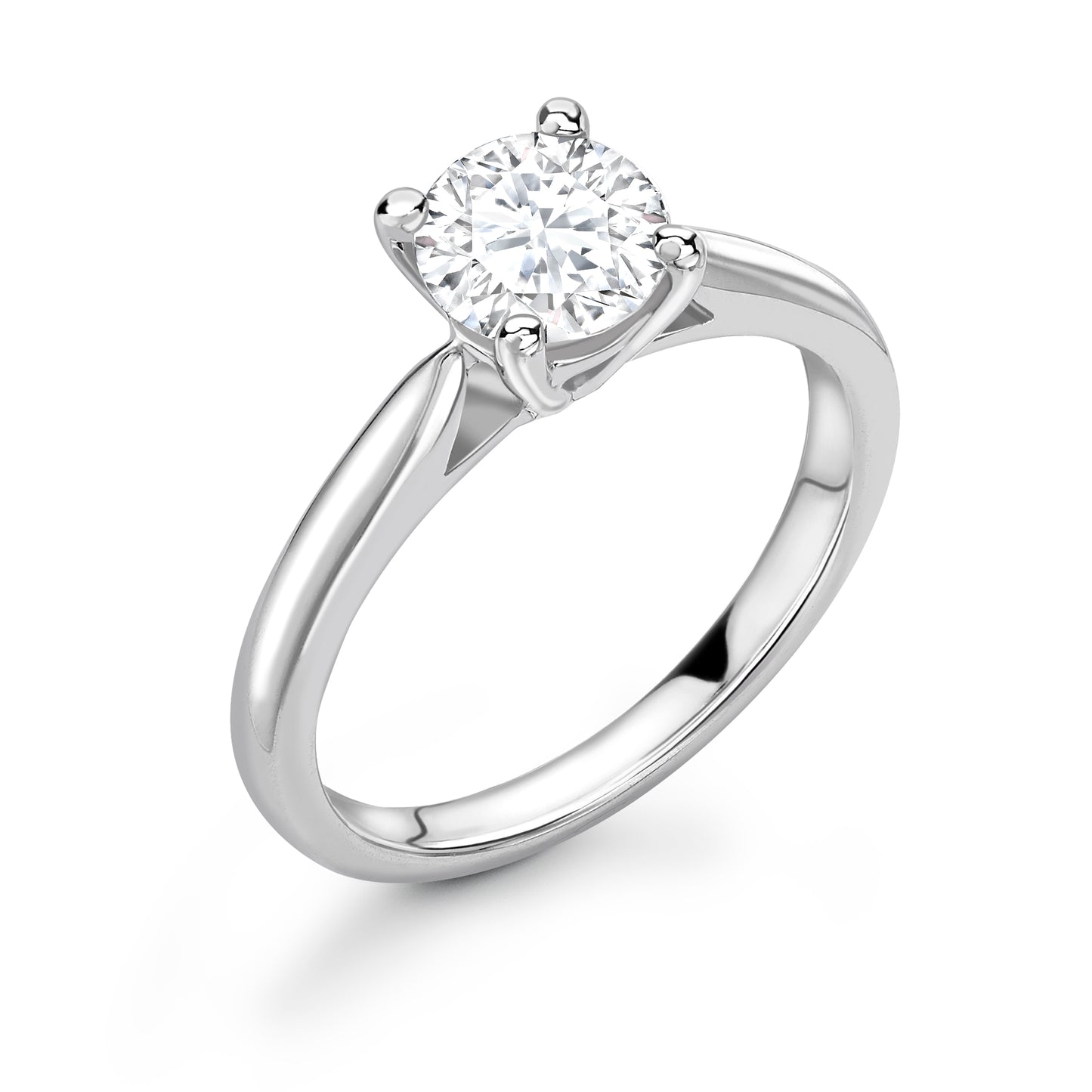 Round Brilliant 4 Claw Setting