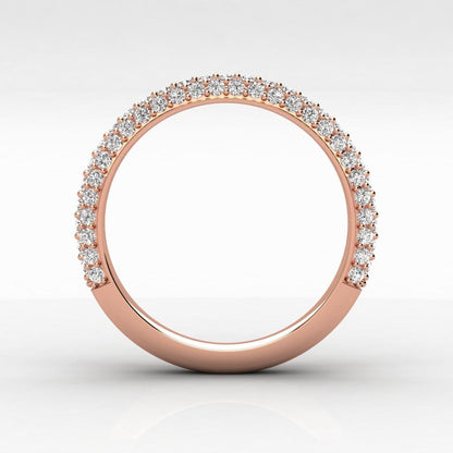 Wedding Band Pave Setting with Round Brilliant Diamonds