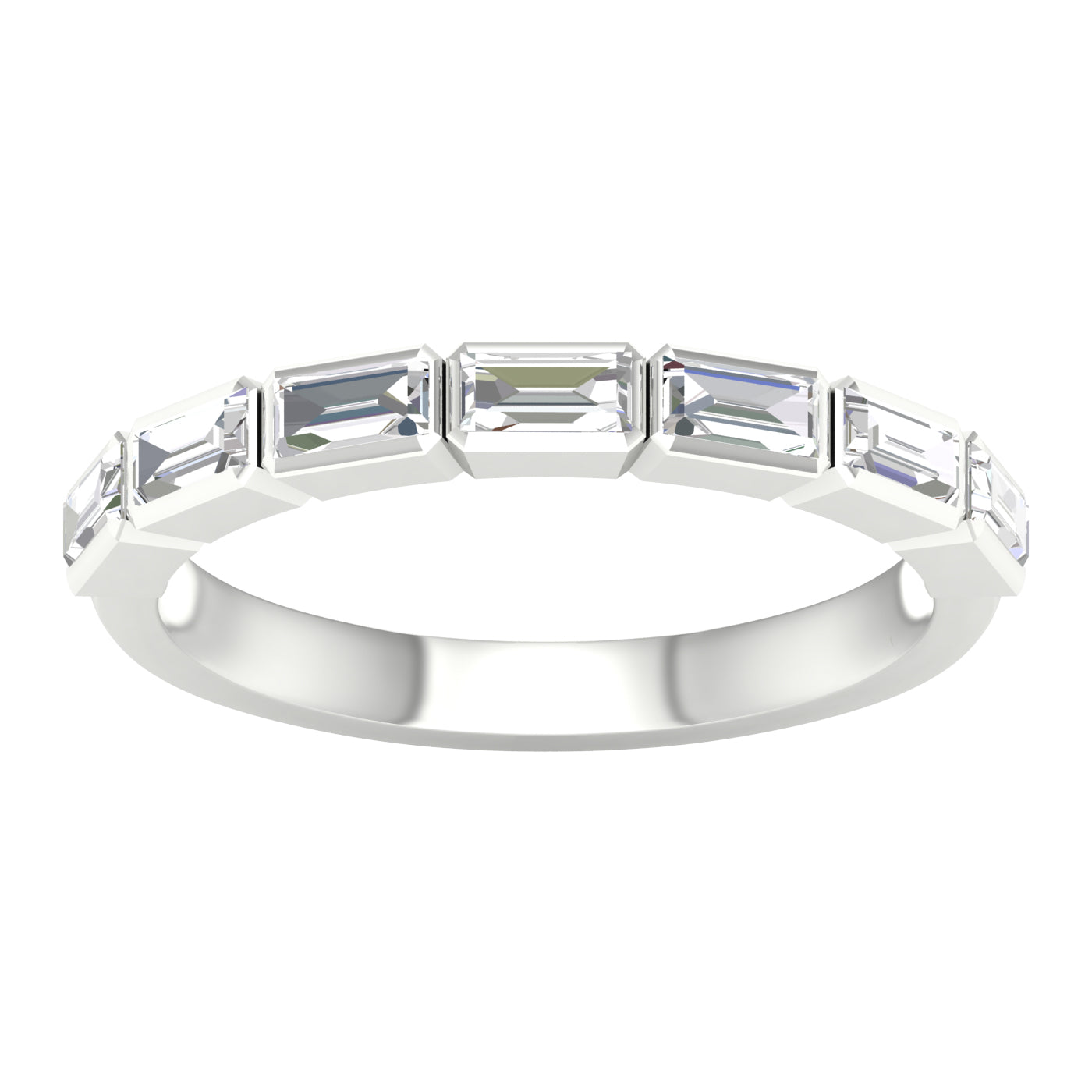 Baguette Diamond East-West Bezel Eternity Band