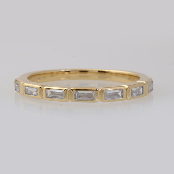 Baguette Diamond East-West Bezel Eternity Band