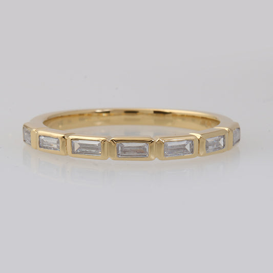 Baguette Diamond East-West Bezel Eternity Band