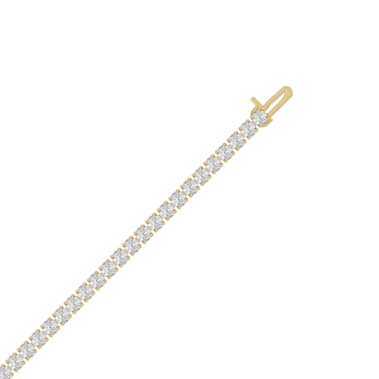 9K Yellow Gold, flat view